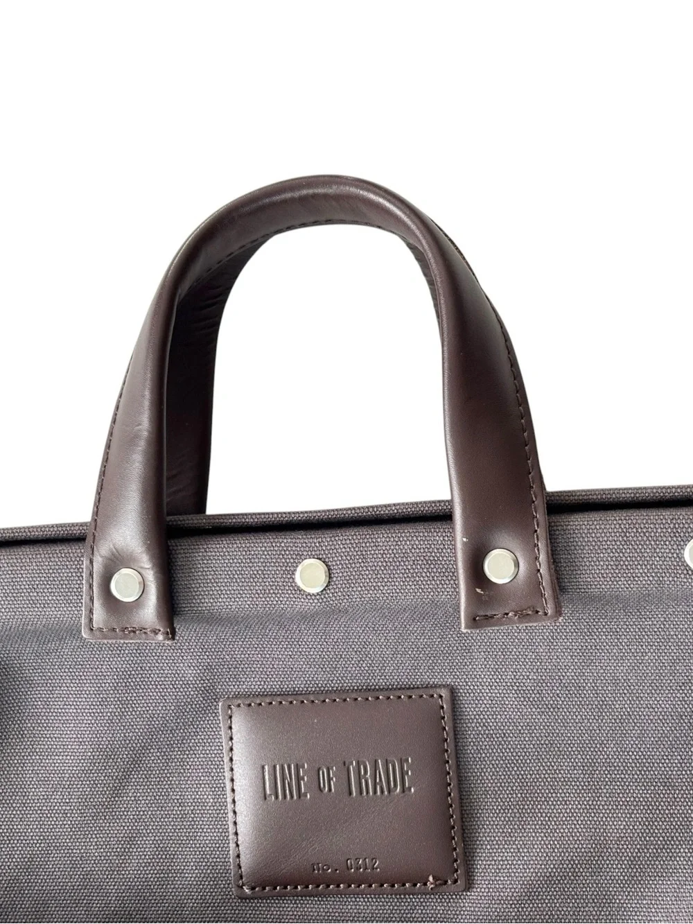Line of Trade No. 0312 Canvas Weekender Bag in gray with leather trim | Regular